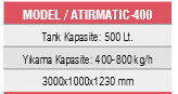 ATIRMATIC-400 - Sebze Yıkama Makinesi